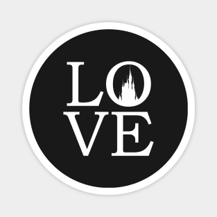 LOVE Magic Castle Black and White Magnet